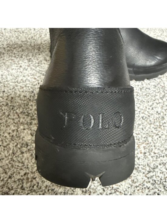 Polo Ralph Lauren Oslo Chelsea Pull On Boots Black Leather Men\'s Size 9.5 D main image 13